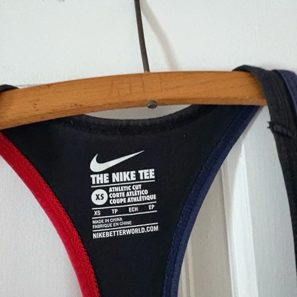 Nike Black and Red Athletic Tank
